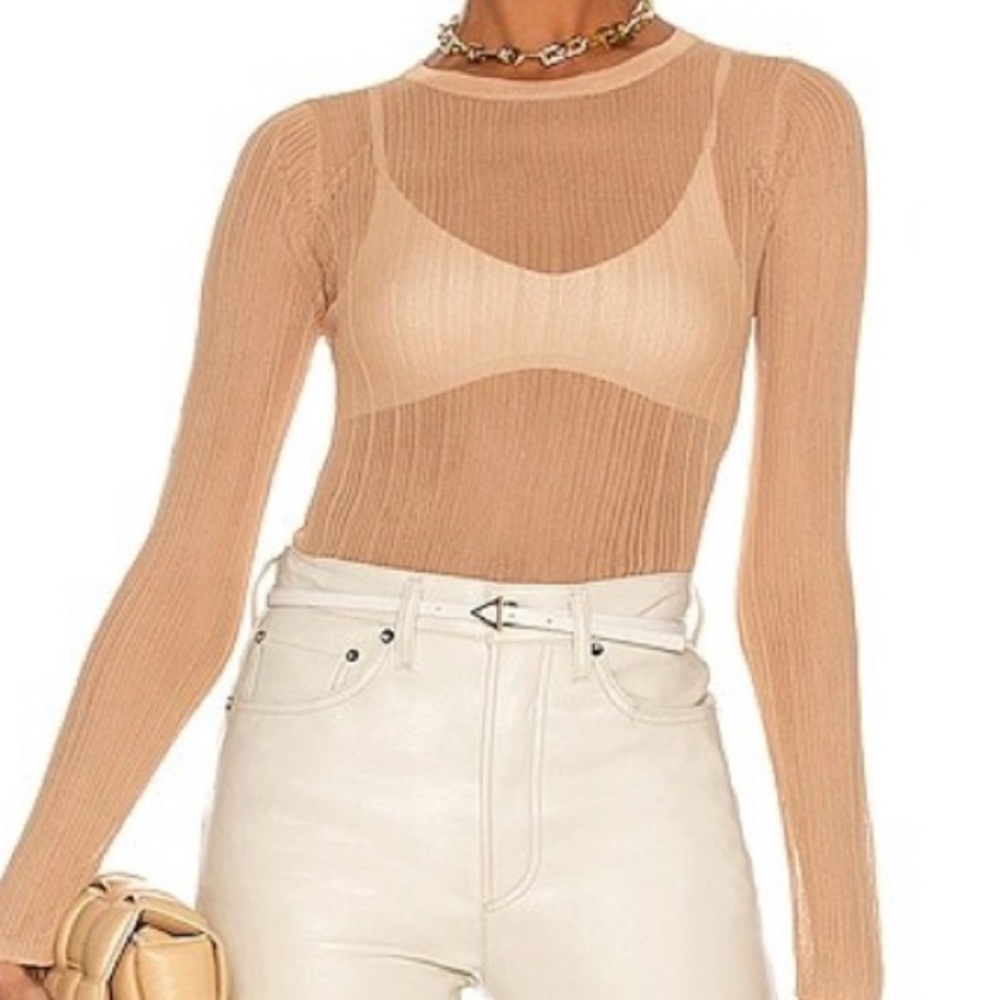 Aya Muse knit top in nude